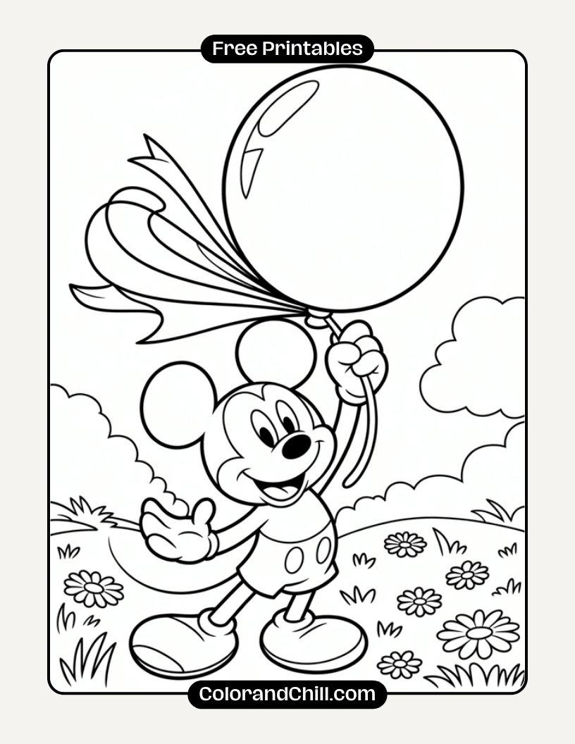 Free Printable Mickey Mouse Coloring Pages for Kids