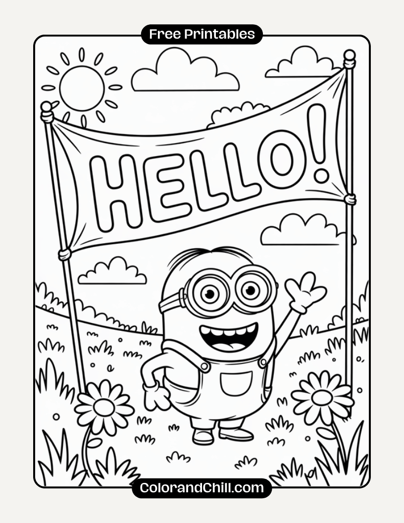 Free Printable Minion Coloring Pages for Kids Fun & Easy