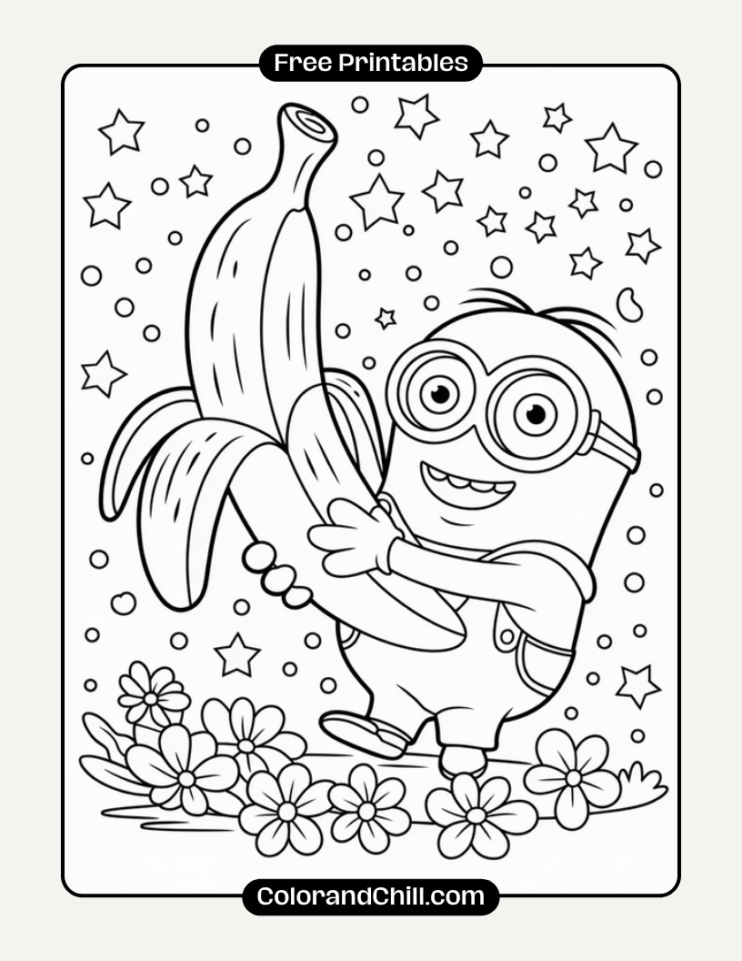 Free Printable Minions Coloring Pages for Kids Fun