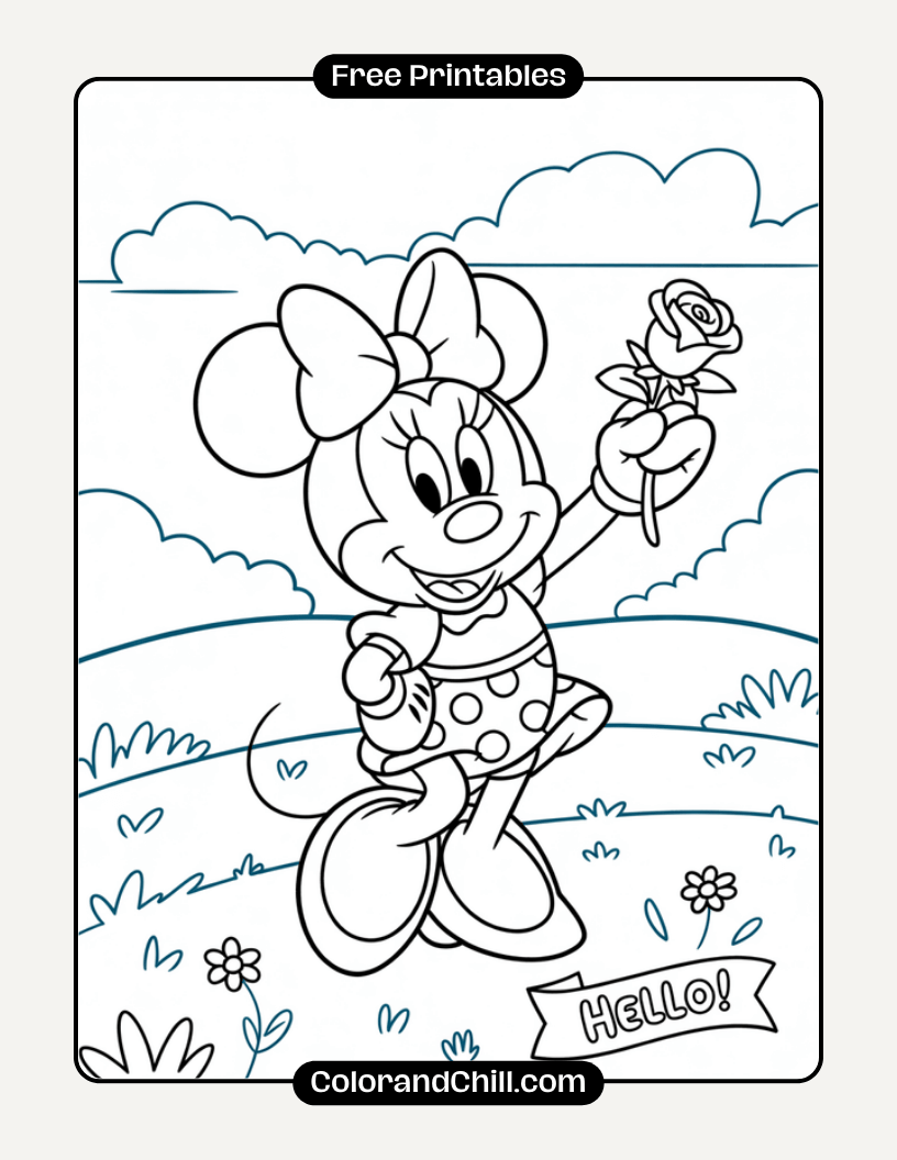 Free Printable Minnie Mouse Coloring Pages for Kids