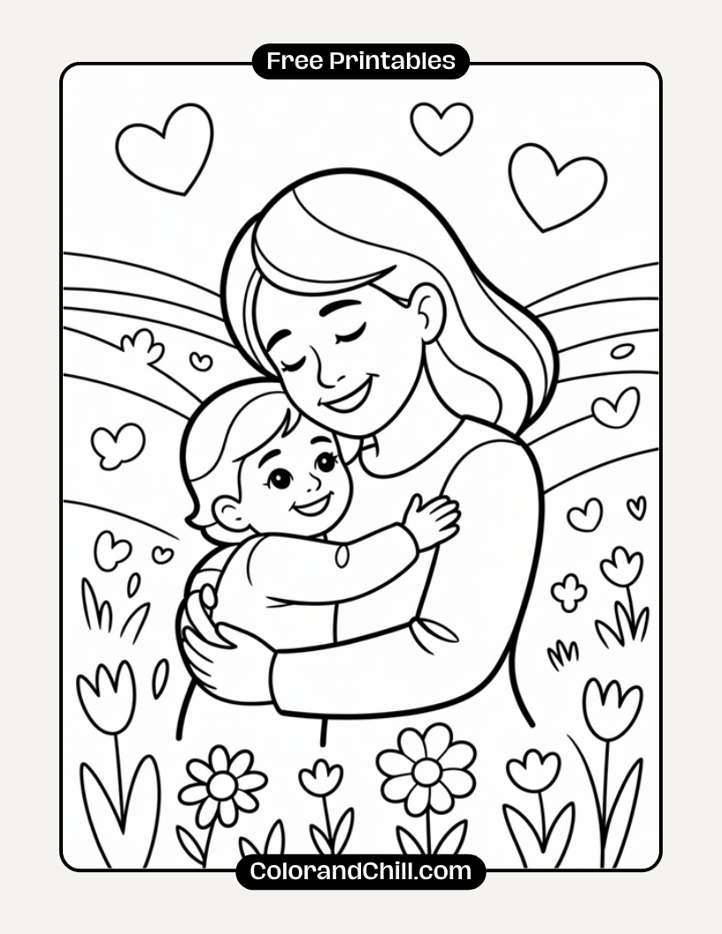 Free Printable Mothers Day Coloring Pages for Kids Fun Activity
