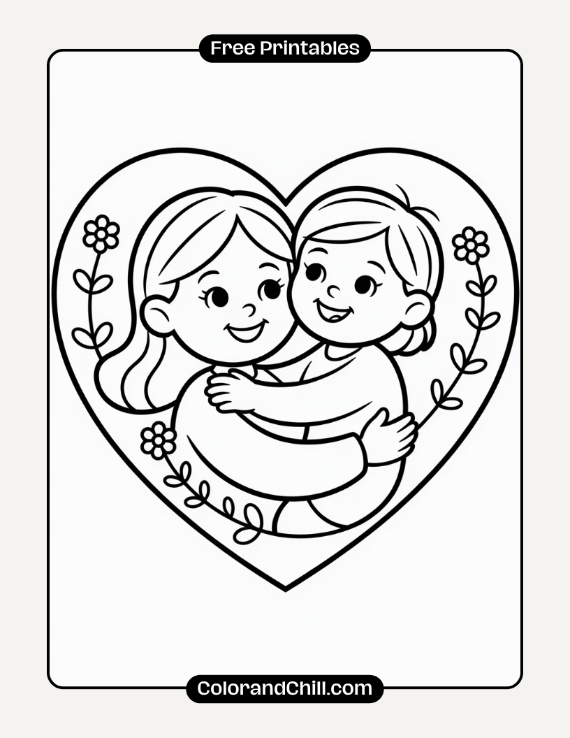 Free Printable Mother's Day Coloring Pages for Kids & Adults