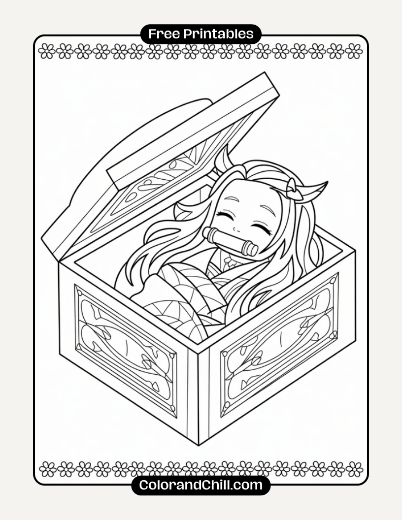 Free Nezuko Coloring Pages - Print & Color Now