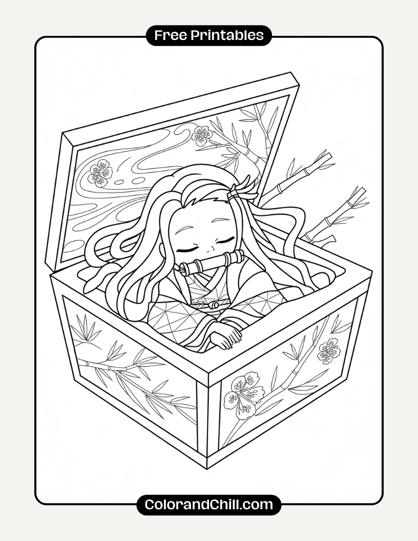 Free Nezuko Coloring Pages: Print & Color Now