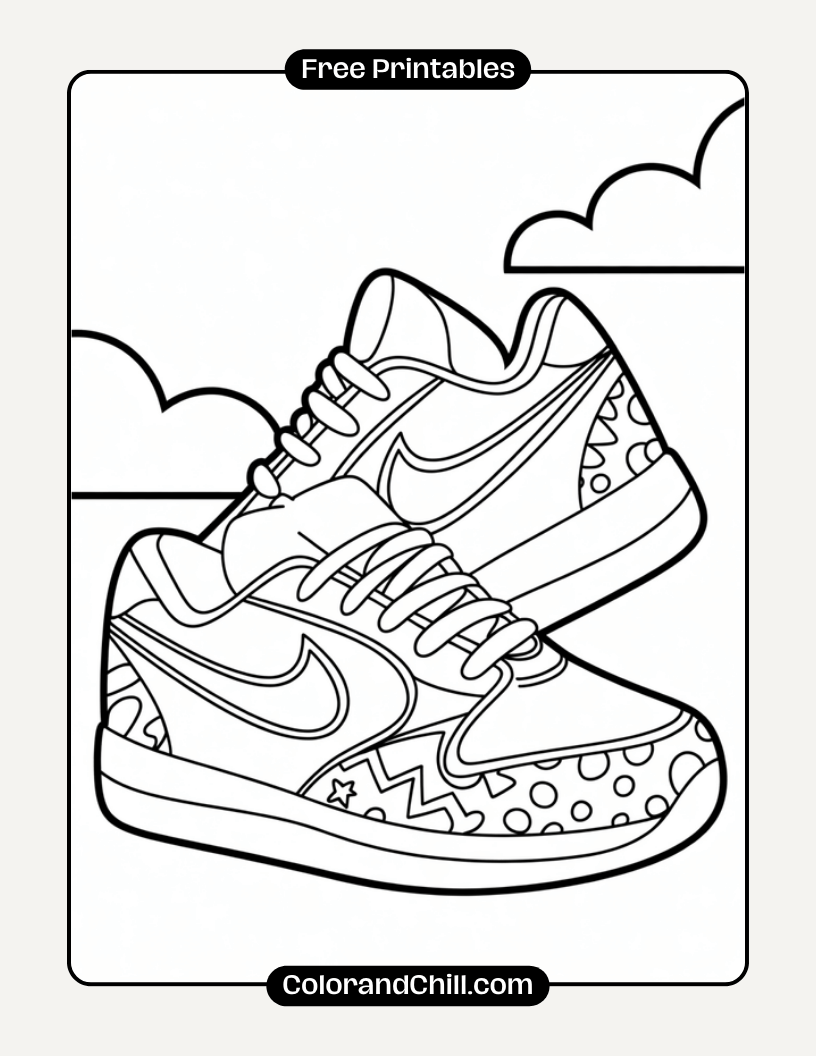 Free Nike Coloring Pages for Kids Fun & Creative Designs