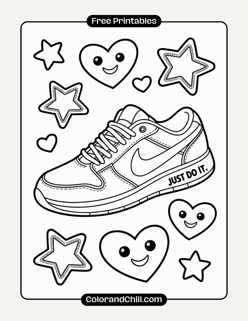 Free Nike Coloring Pages | Cool Swoosh Designs to Print