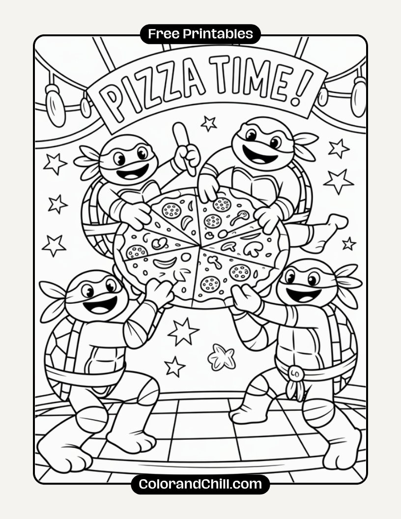 TMNT Coloring Pages Fun & Free Printable Ninja Turtle Sheets