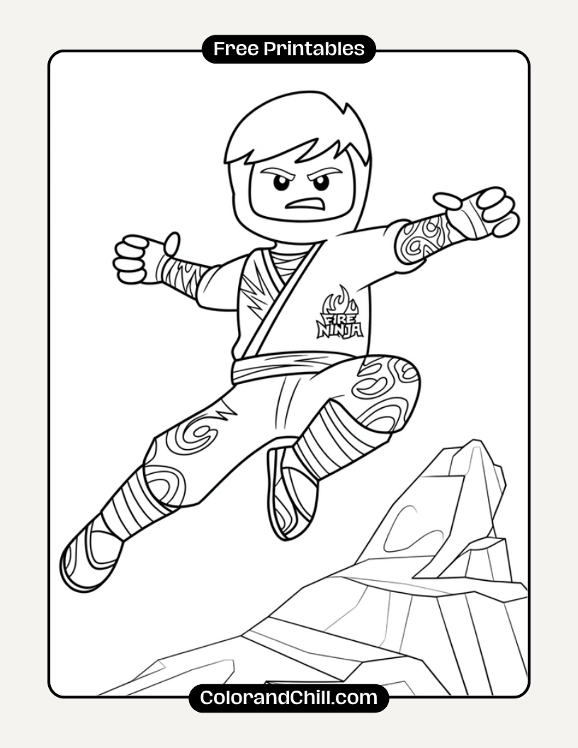 Free Ninjago Coloring Pages for Kids Fun Printable Activities