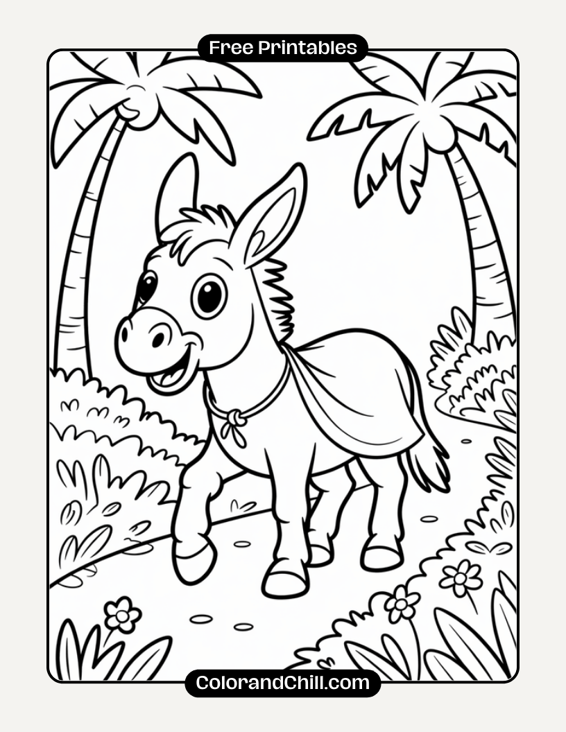 Free Printable Palm Sunday Coloring Pages for Kids