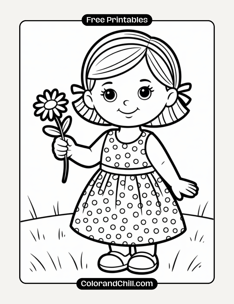 Free Printable Paper Doll Coloring Pages for Kids