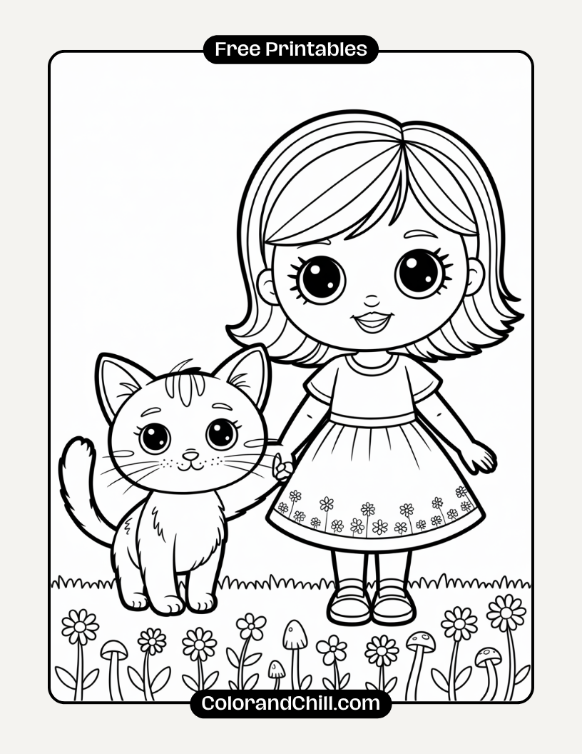 Free Printable Paper Doll Coloring Pages for Kids