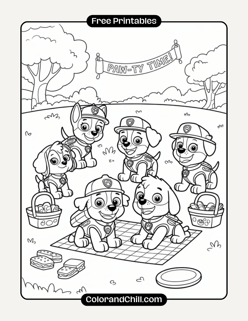 Free Paw Patrol Coloring Pages - Print & Color Now