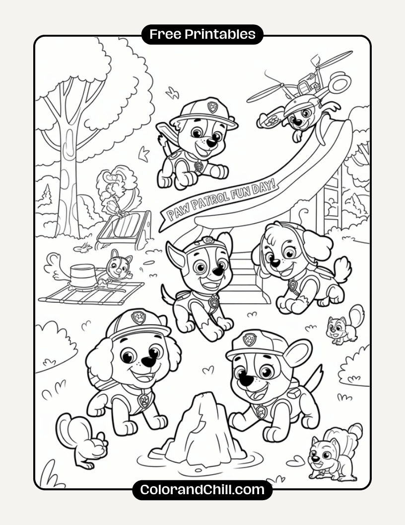Free Paw Patrol Coloring Pages - Print & Color Now