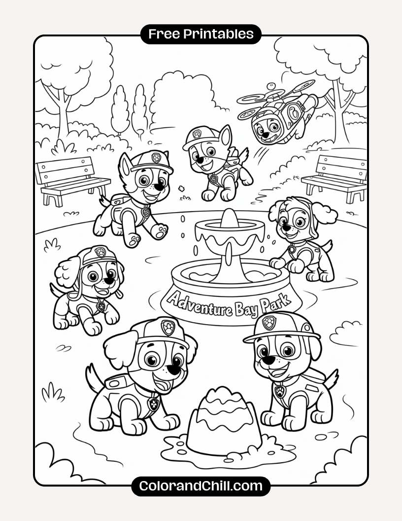 Free Printable Paw Patrol Coloring Pages for Kids