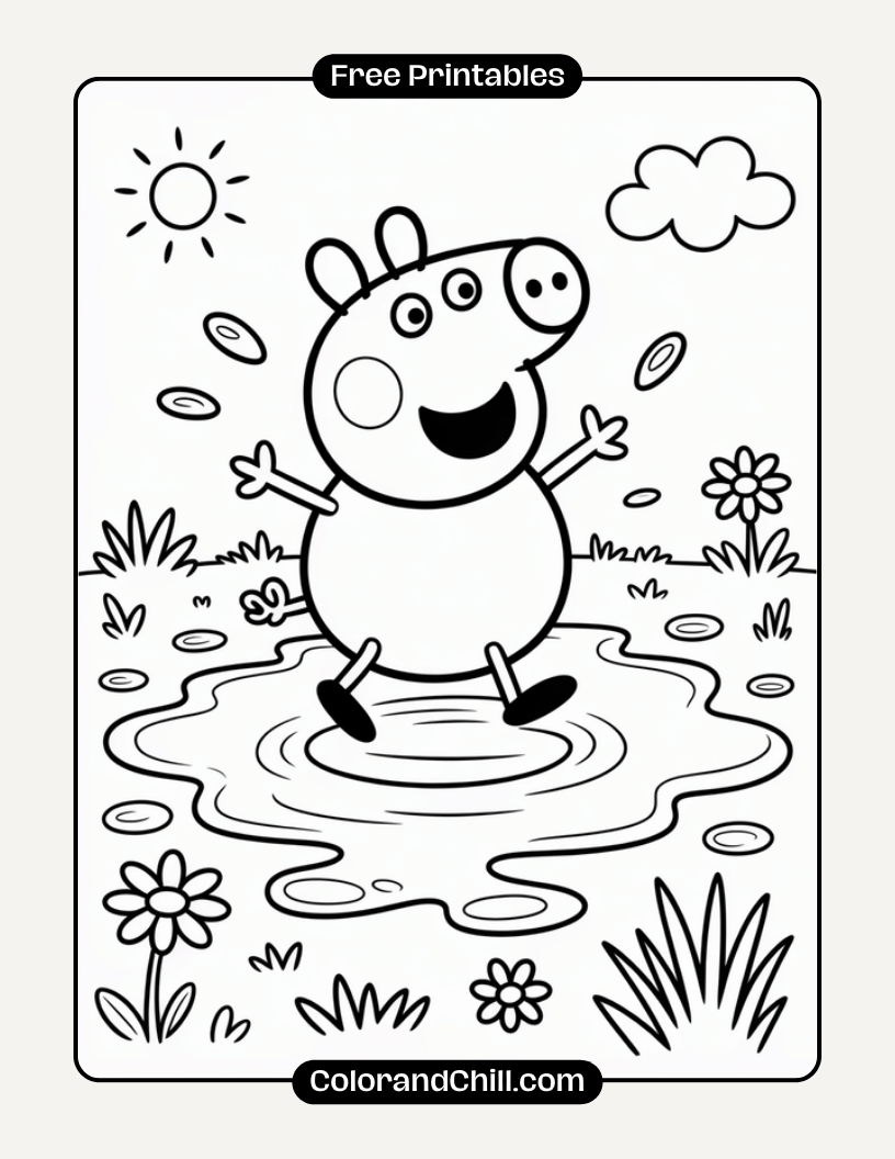 Free Printable Peppa Pig Coloring Pages for Kids Fun