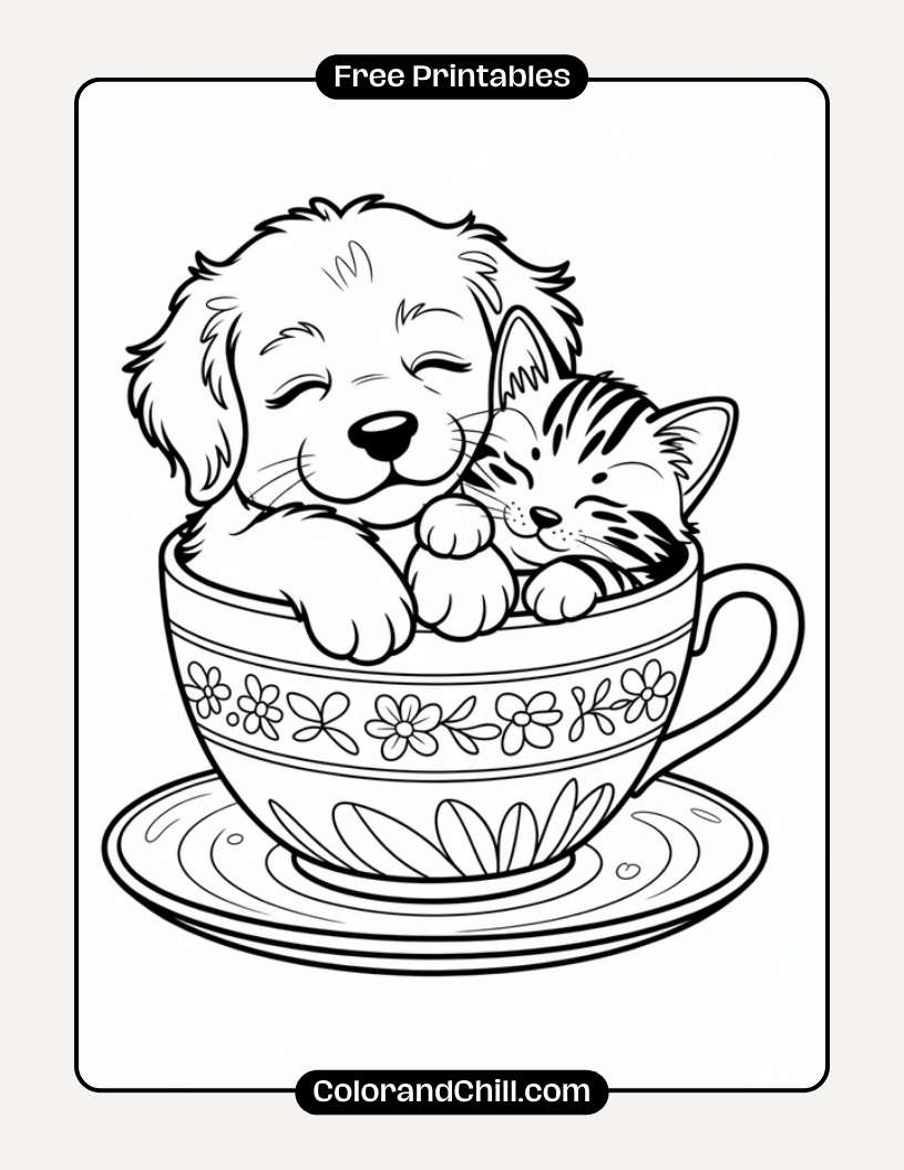 Free Printable Pets Coloring Pages for Kids & Adults