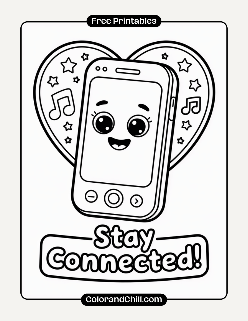 Free Printable Phone Coloring Pages for Kids & Teens
