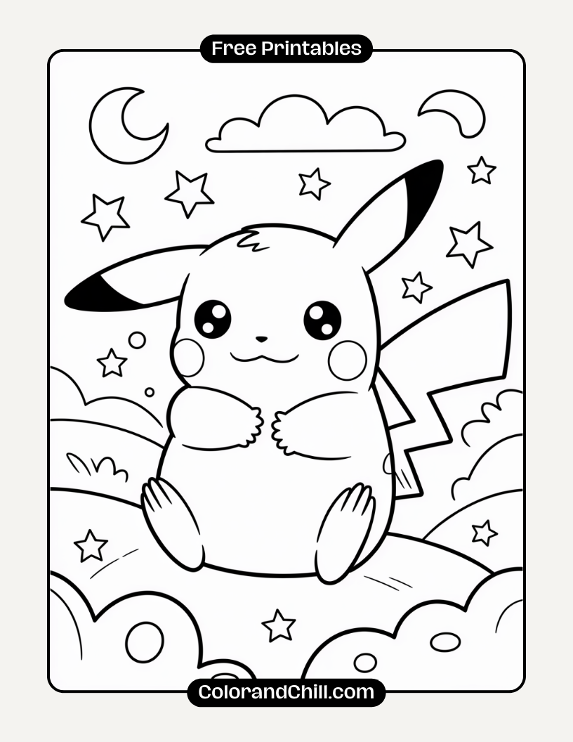 Free Printable Pikachu Coloring Pages - Download & Print Now!