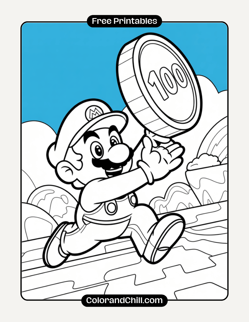 Free Mario Coloring Pages - Print & Play Fun for Kids