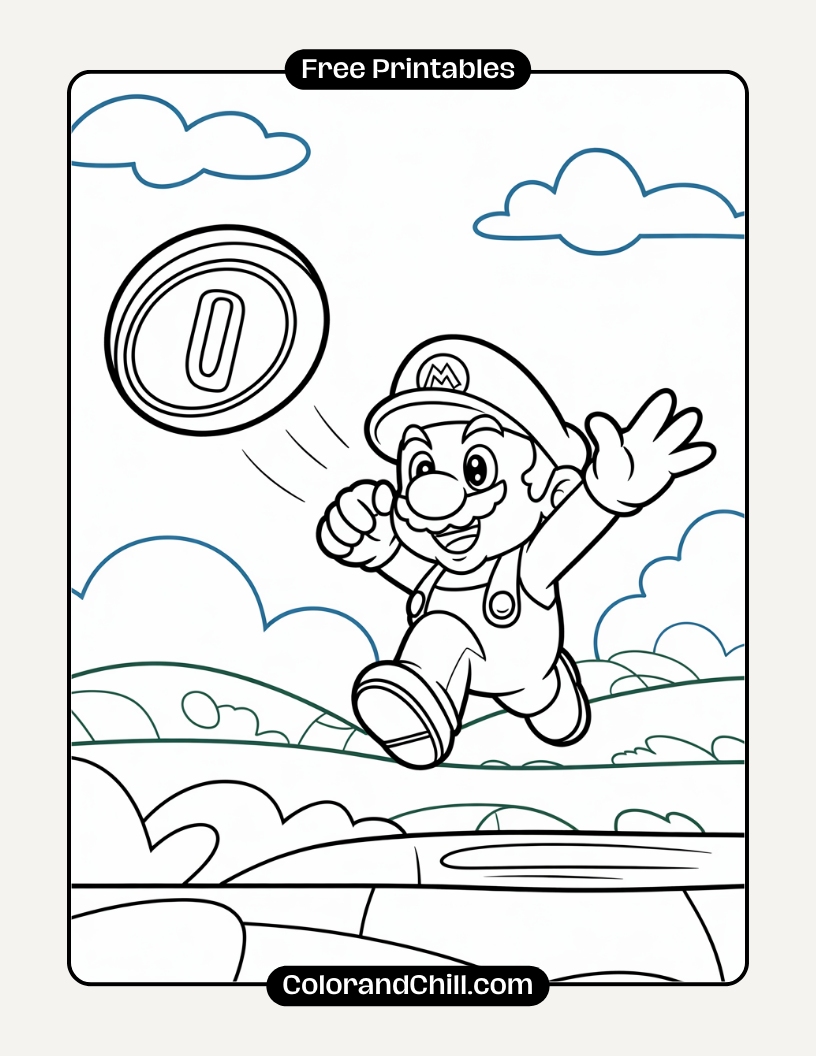 Super Mario Printable Coloring Pages - Free & Fun!