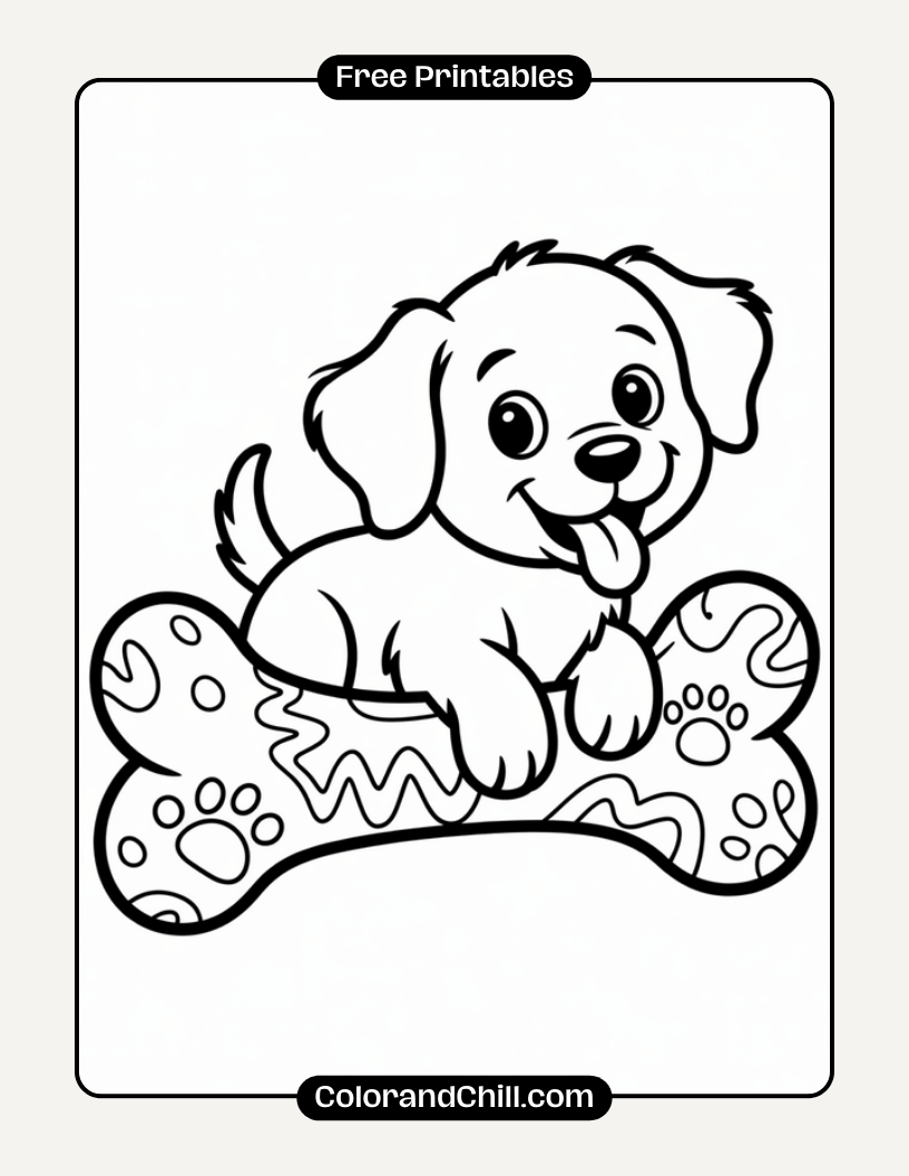 Free Printable Puppy Coloring Pages For Kids Cute Dog Activity
