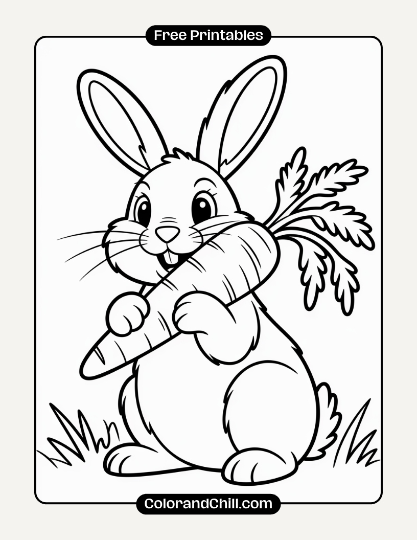 Free Printable Rabbit Coloring Pages for Kids & Adults