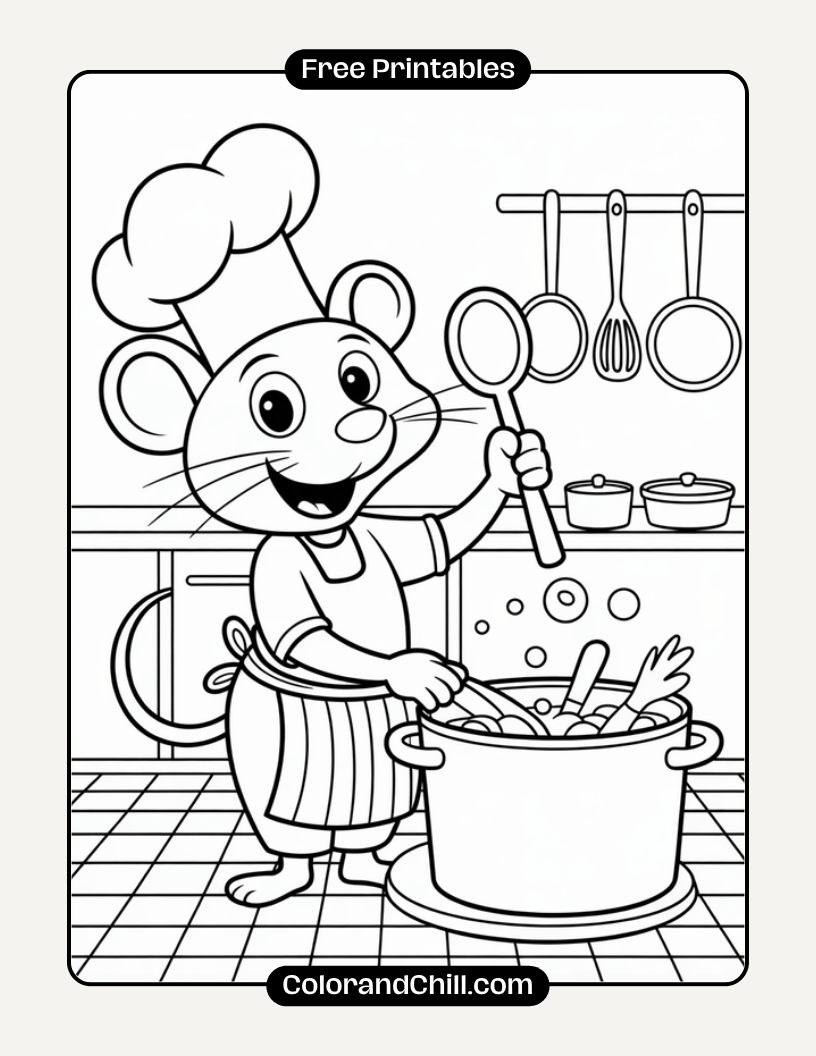 Free Printable Ratatouille Coloring Pages for Kids