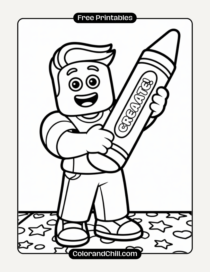 Free Printable Roblox Coloring Pages For Kids (Adopt Me, Brookhaven)