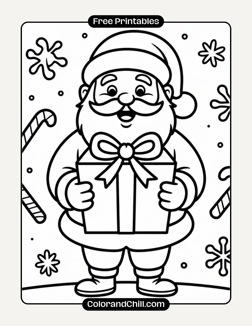Free Printable Santa Claus Coloring Pages for Kids