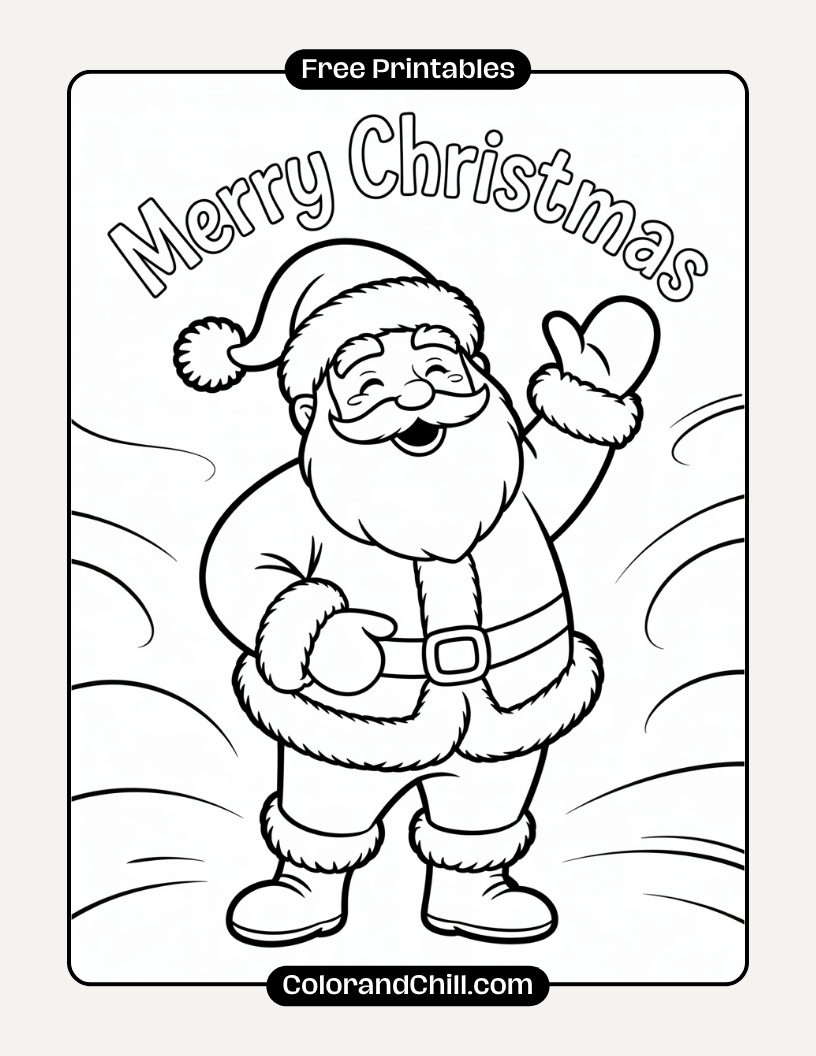 Free Printable Santa Claus Coloring Pages for Kids