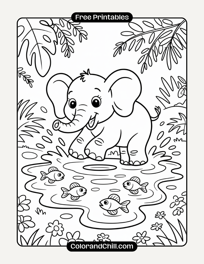 Free Printable Savanna Animals Coloring Pages for Kids
