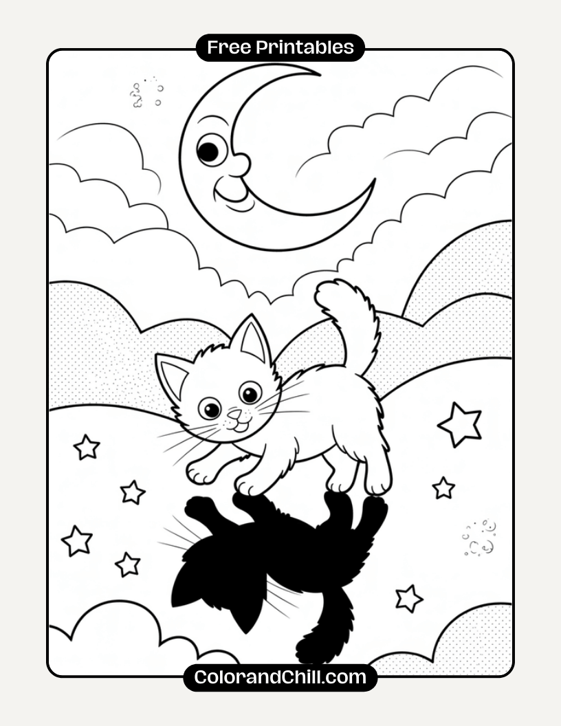 Free Printable Shadow Coloring Pages for Kids & Adults