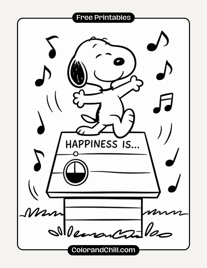 Free Printable Snoopy Coloring Pages for Kids & Adults
