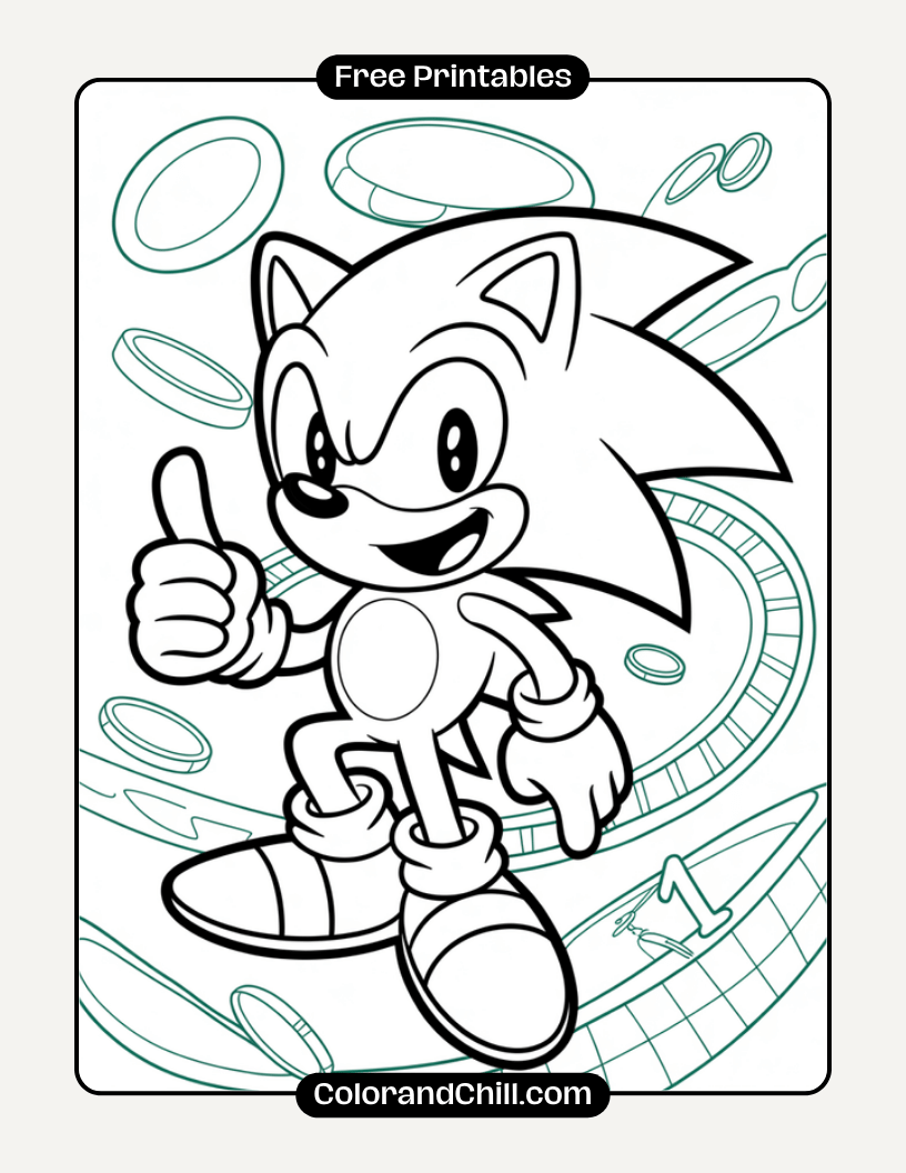 Free Sonic Coloring Pages | Print & Race for Fun