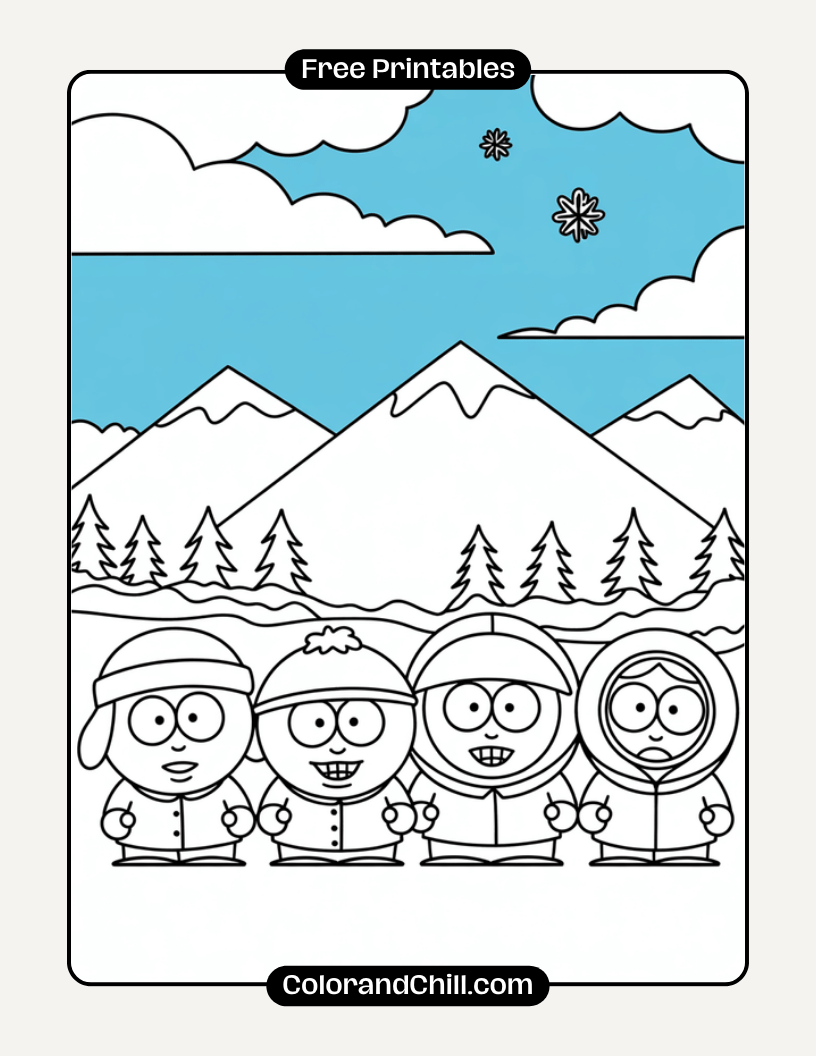 Free South Park Coloring Pages | Print & Color Stan & Kyle