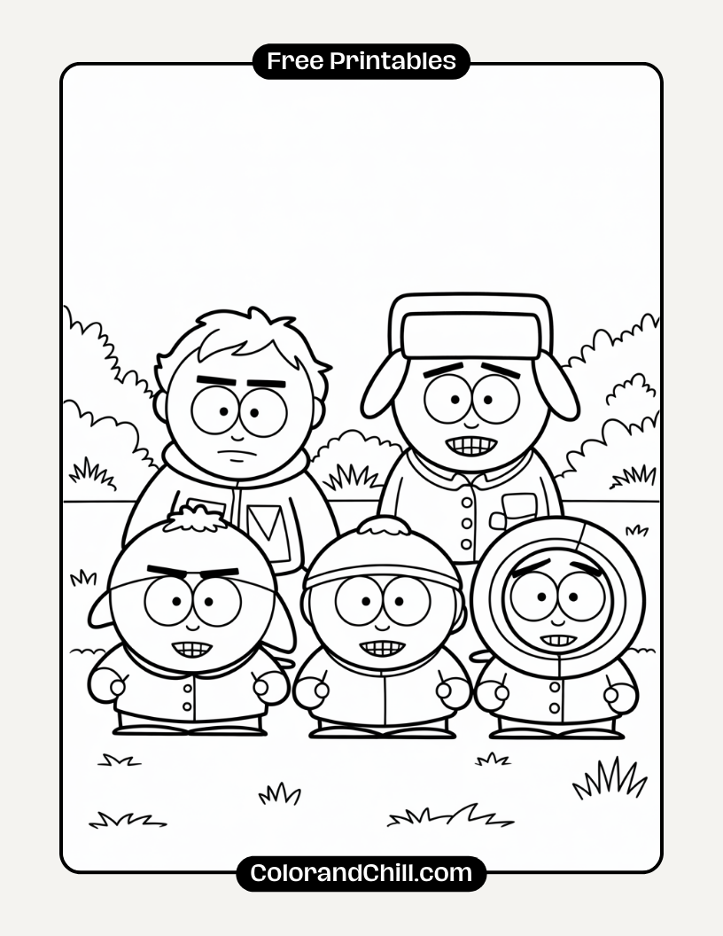 Free South Park Coloring Pages | Print & Color Cartman & Friends