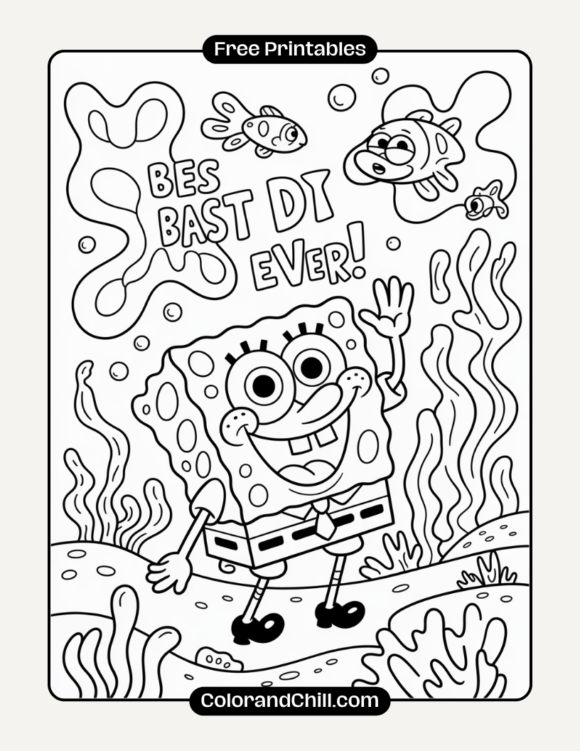 Free Spongebob Coloring Pages - Fun Printable Activities For Kids
