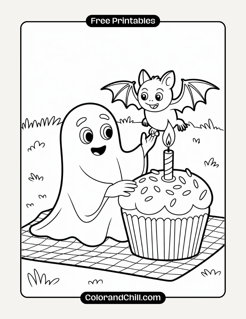 Spooky Cute Coloring Pages Free Printable Halloween Fun