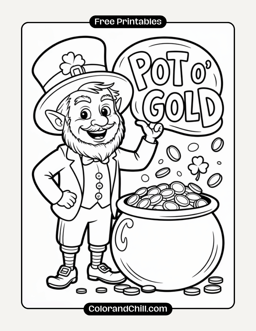 Free Printable St. Patrick's Day Coloring Pages for Kids