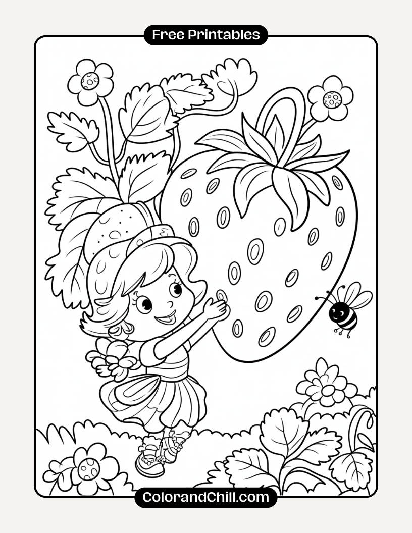 Free Printable Strawberry Shortcake Coloring Pages for Kids