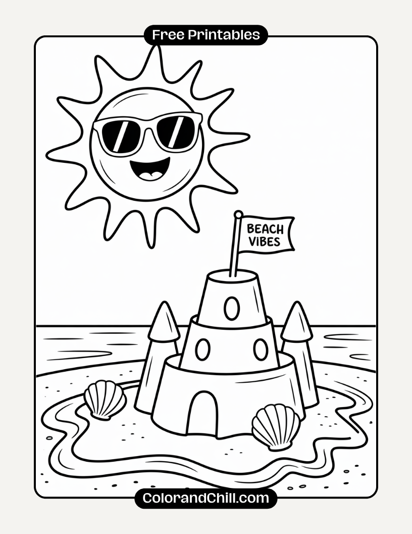 Free Printable Summer Coloring Pages for Kids & Adults