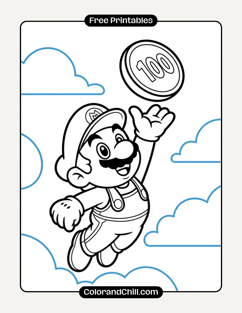 Free Printable Super Mario Bros Coloring Pages for Kids