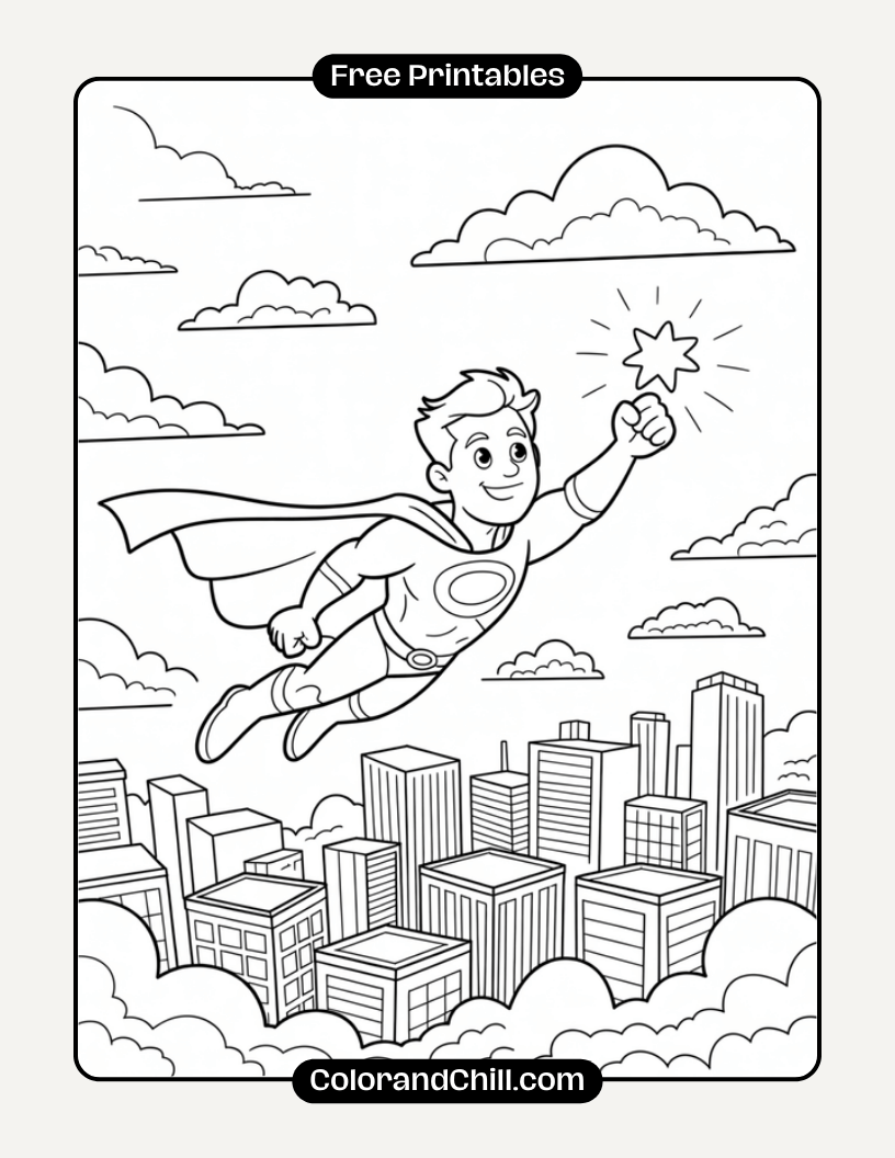Superhero Coloring Pages for Kids Free Printable Fun Activities