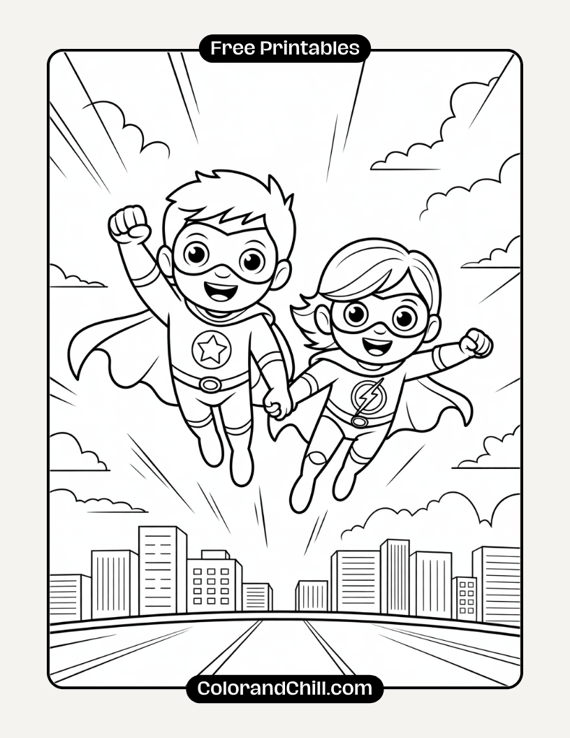 Free Printable Superhero Coloring Pages For Kids & Adults