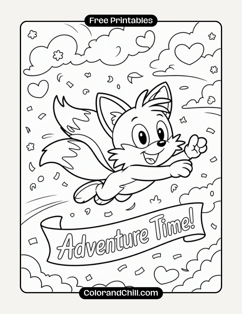 Free Tails The Fox Coloring Pages For Kids - Sonic Fun