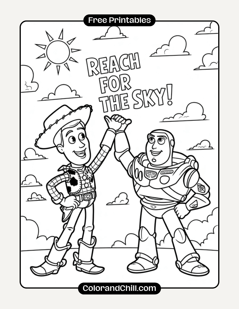Free Toy Story Coloring Pages - Buzz, Woody & More