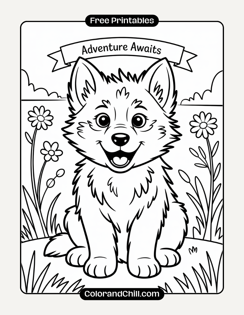 Free Printable Wolf Coloring Pages For Adults & Kids
